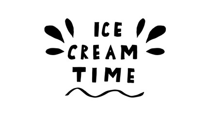 Doodle ice cream. hand drawn of a ice cream isolated on a white background. Vector illustration sticker, icon, design element