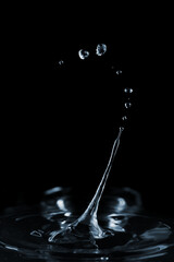 Splash from drop on black