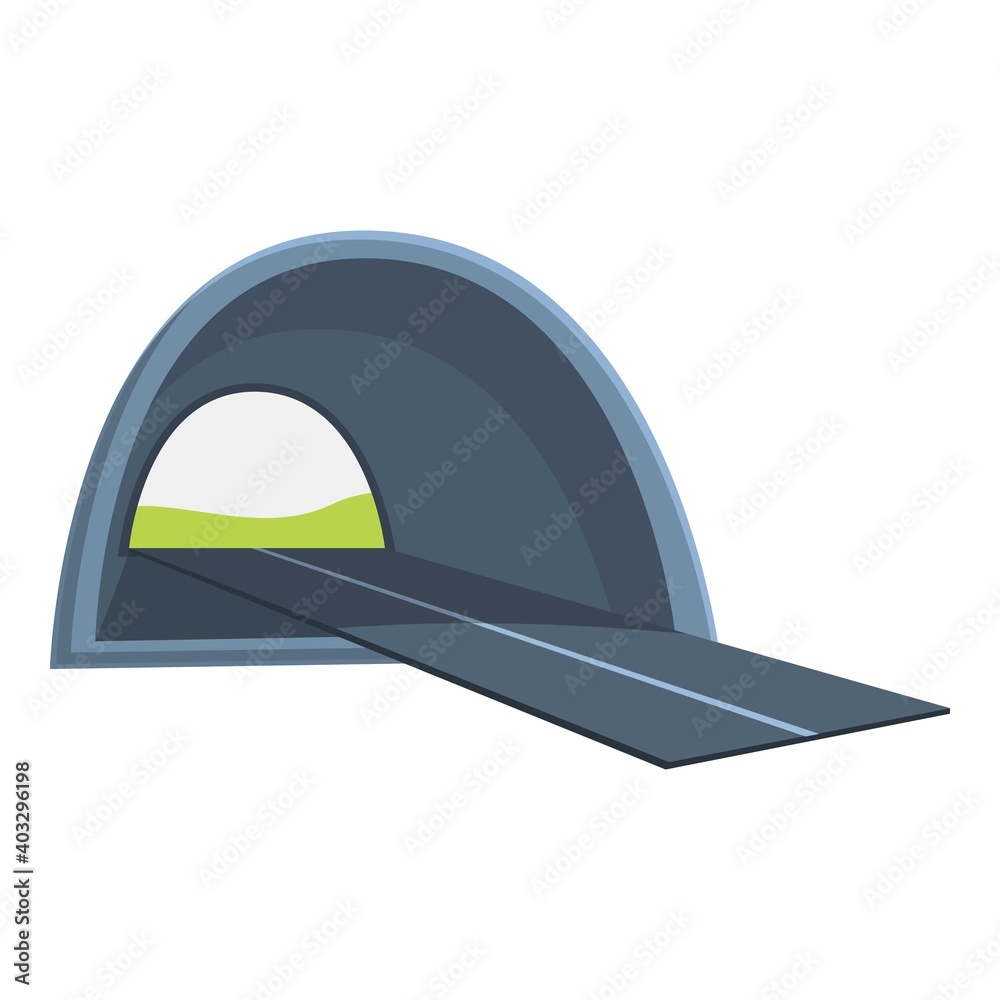 Wall mural highway tunnel icon. cartoon of highway tunnel vector icon for web design isolated on white backgrou