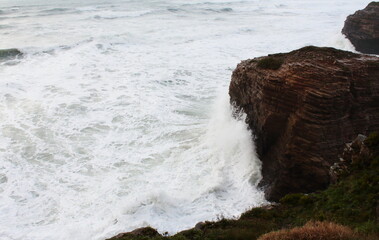 Cyclone Bella at Cathedrals Beach in Galician Coast