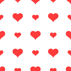 Seamless heart pattern vector illustration background. Love symbol concept. Valentines day wallpaper.