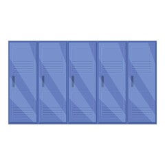 Gym locked wardrobe icon. Cartoon of gym locked wardrobe vector icon for web design isolated on white background