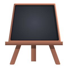 Stand chalkboard icon. Cartoon of stand chalkboard vector icon for web design isolated on white background
