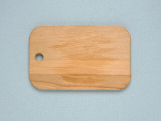 Top view of a wooden cutting board