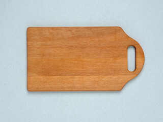 Top view of a wooden cutting board