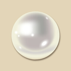 White realistic perl