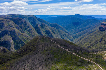 Aerial view of Kanangra-Boyd National Park in regional Australia