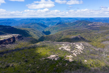 Fototapeta premium Aerial view of Kanangra-Boyd National Park in regional Australia