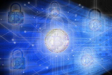 Bitcoin or cryptocurrency security and safety over internet or online environment