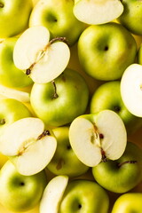 The green fresh seasonal apples