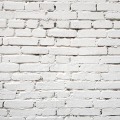White brick wall texture background.