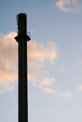 Schornstein in romantischer Abendstimmung