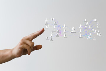hierarchy connection team group 3d