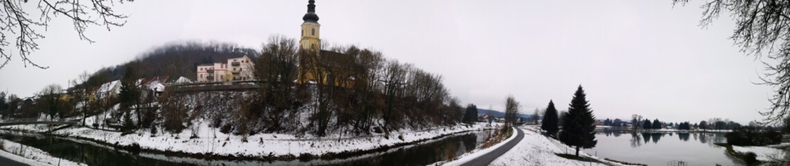 Fototapeta na wymiar Wildon Steiermark im Winter