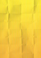 Yellow striped folded paper background.