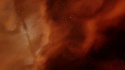 nebula gas cloud in deep outer space, science fiction illustrarion, colorful space background with stars 3d render