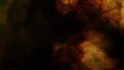 nebula gas cloud in deep outer space, science fiction illustrarion, colorful space background with stars 3d render