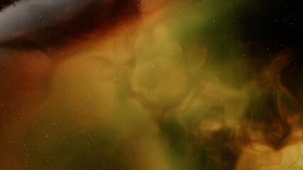 nebula gas cloud in deep outer space, science fiction illustrarion, colorful space background with stars 3d render