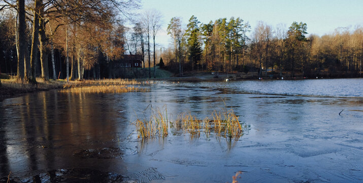 Frozen lake
