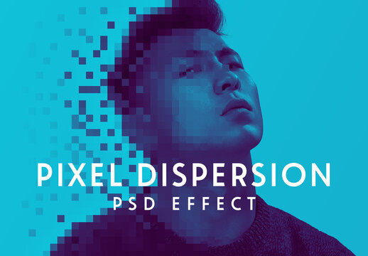 Pixel Dispersion Effect Mockup