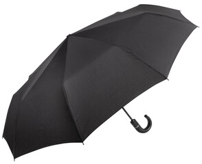 Opened black umbrella isolated