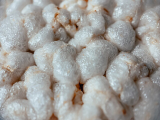 Close-up of rice crispy crispbread, a kind of rusks. Healthy food concept..
