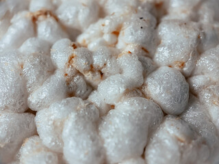 Close-up of rice crispy crispbread, a kind of rusks. Healthy food concept..