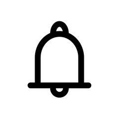 Notification outline icon isolated on white background