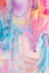 Pretty Vibrant Rainbow Watercolour Paint Patterns for Background