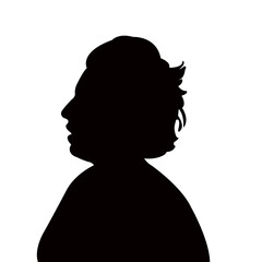 a woman head silhouette vector