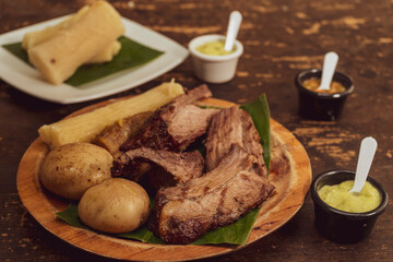 Roasted meat to the llanera