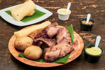 Roasted meat to the llanera