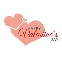 Happy valentines day with big heart background