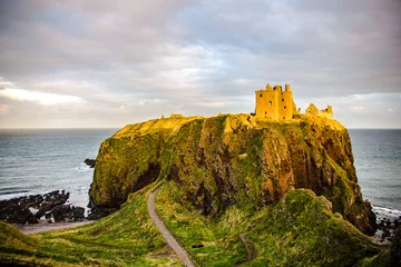 Foto op Canvas The famous Dunnottar Castle in Scotland, Great Britain, Europe © Marc Stephan