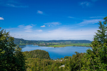 Fototapeta na wymiar view above Lake Kochel 