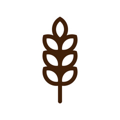 Barley spike or corn ear. Bakery, bread or agriculture logo concept.
