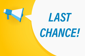 Flat megaphone with speech bubble and phrase