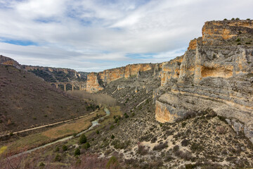 View of gorges of Riaza in Segovia (Spain)