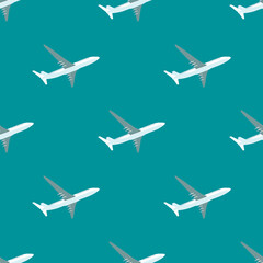 Abstract Airplane Transportation Seamless Pattern Background. Vector Illustration EPS10
