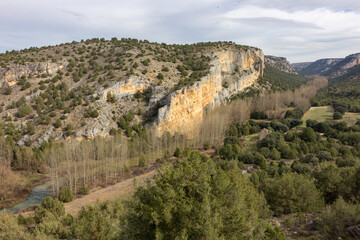 Fototapeta na wymiar View of gorges of Riaza in Segovia (Spain)