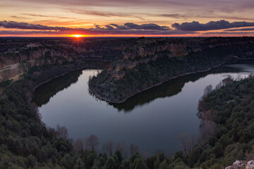 View of gorges of Duraton in Segovia (Spain)
