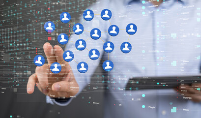 Global digital connections with technology.