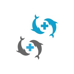 Dolphin logo icon design concept vector template