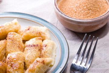 Freshly made homemade lazy dumplings