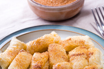 Freshly made homemade lazy dumplings