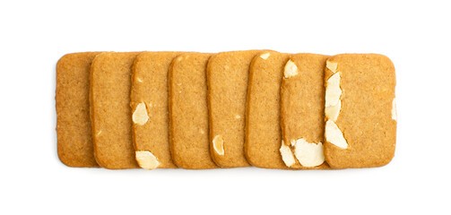 Ginger Snap Isolated, Rectangular Ginger Nut, Biscuit Square Cookies