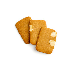 Ginger Snap Isolated, Rectangular Ginger Nut, Biscuit Square Cookies
