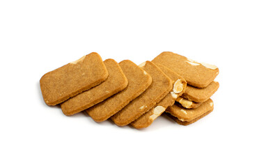 Ginger Snap Isolated, Rectangular Ginger Nut, Biscuit Square Cookies