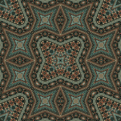 Persian endless ornament vector design. Modern geometric background. Tile print in ethnic style.