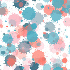 Obraz premium Paint stains seamless splatter, spray blots, spots